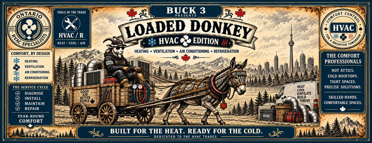 Loaded Donkey HVAC Edition whisky label