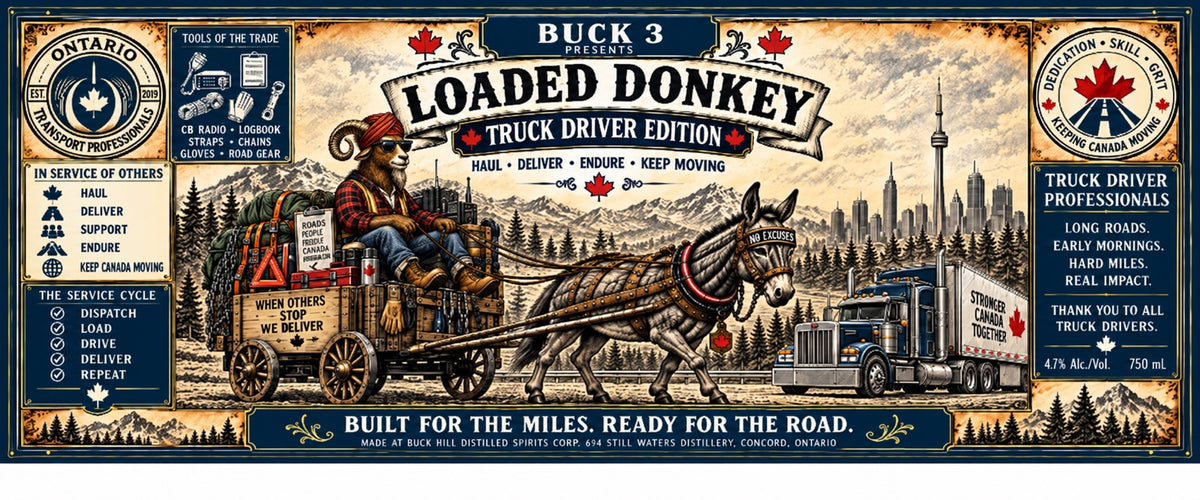 Loaded Donkey Truck Driver Edition whisky label